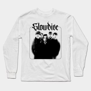 Slowdive  † 1990s Retro Aesthetic Design Long Sleeve T-Shirt